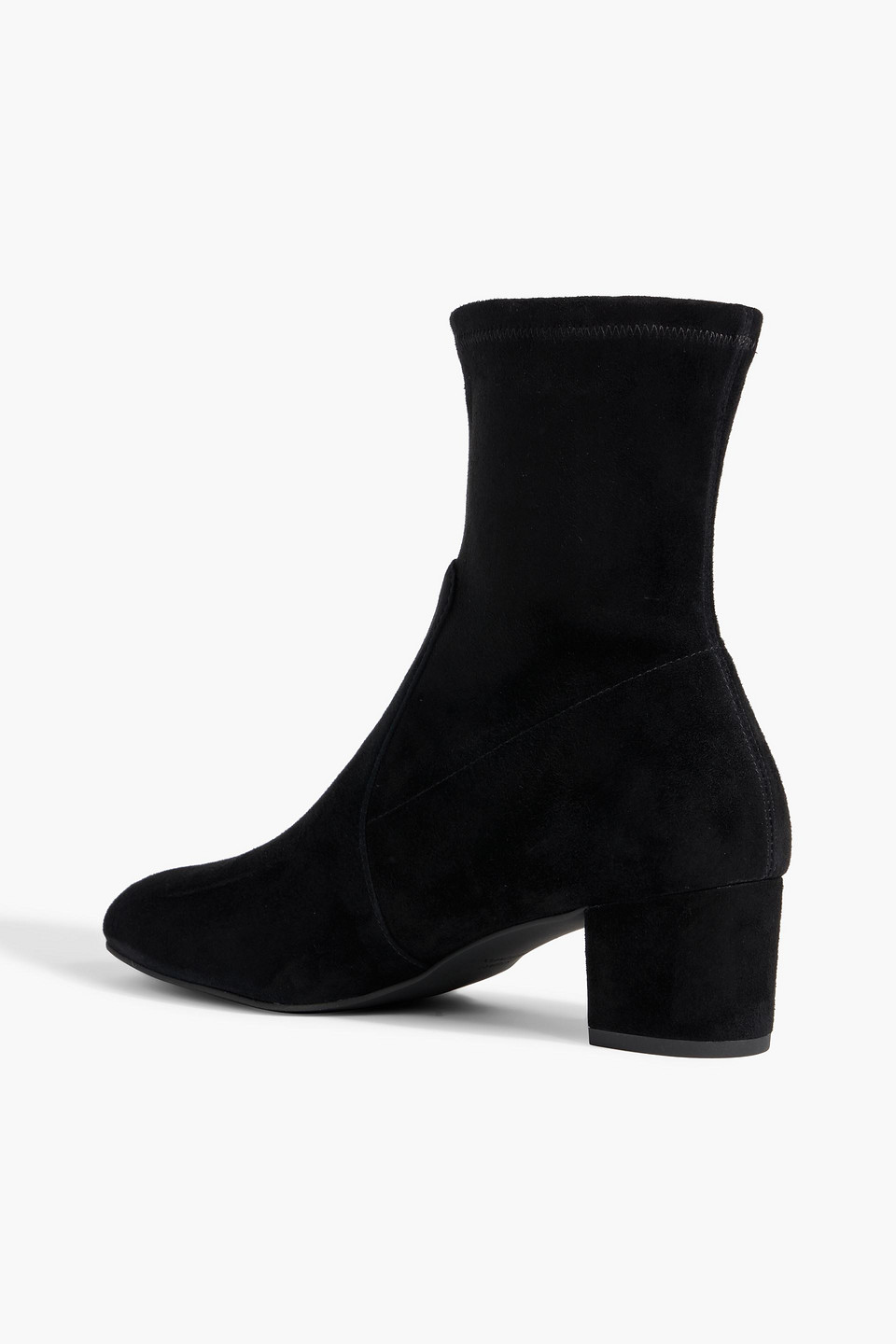 Stuart Weitzman Sofia 50 Stretch-suede Sock Boots In Black