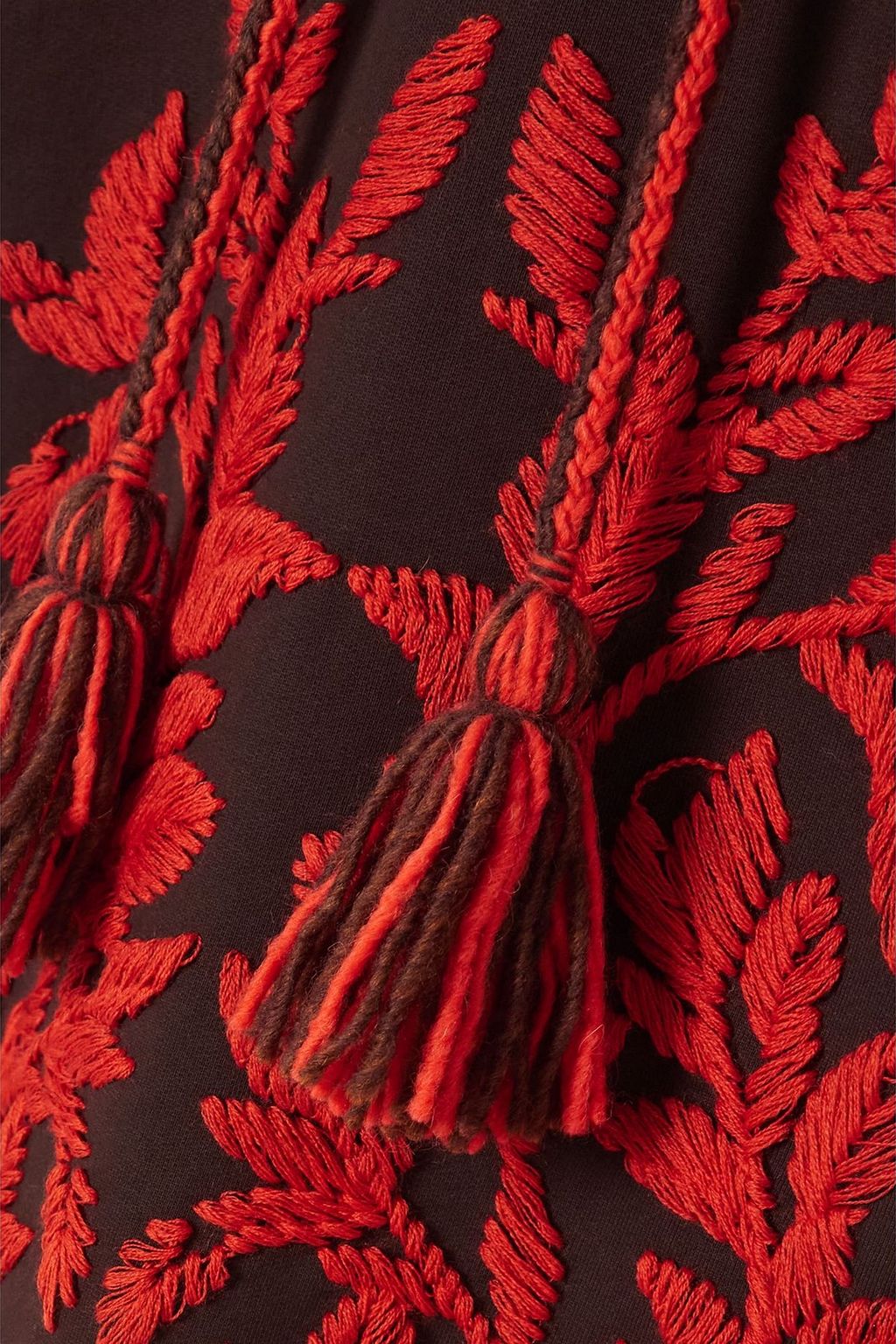 VALENTINO GARAVANI Embroidered cotton-jersey hoodie