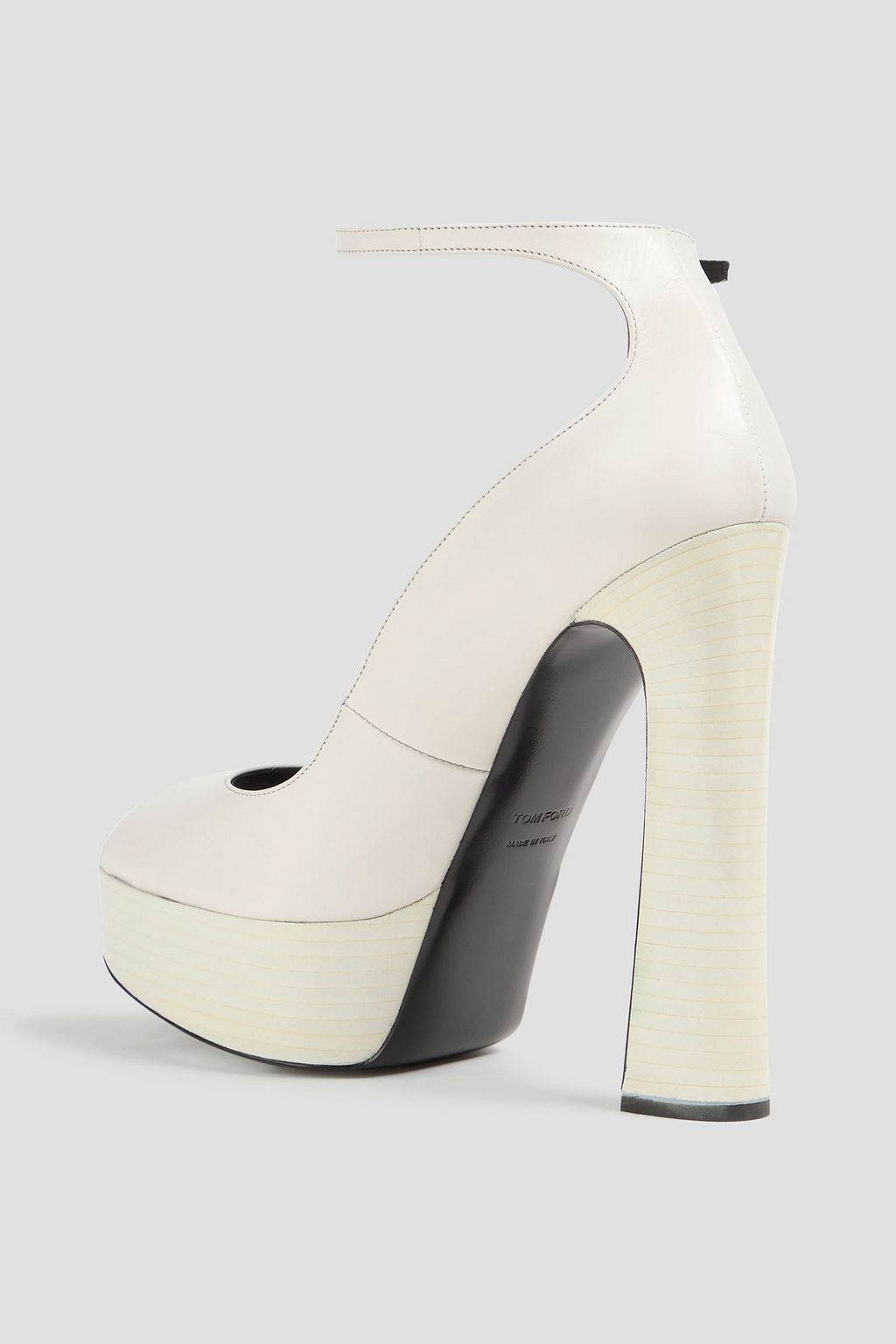 TOM FORD Padlock leather platform pumps