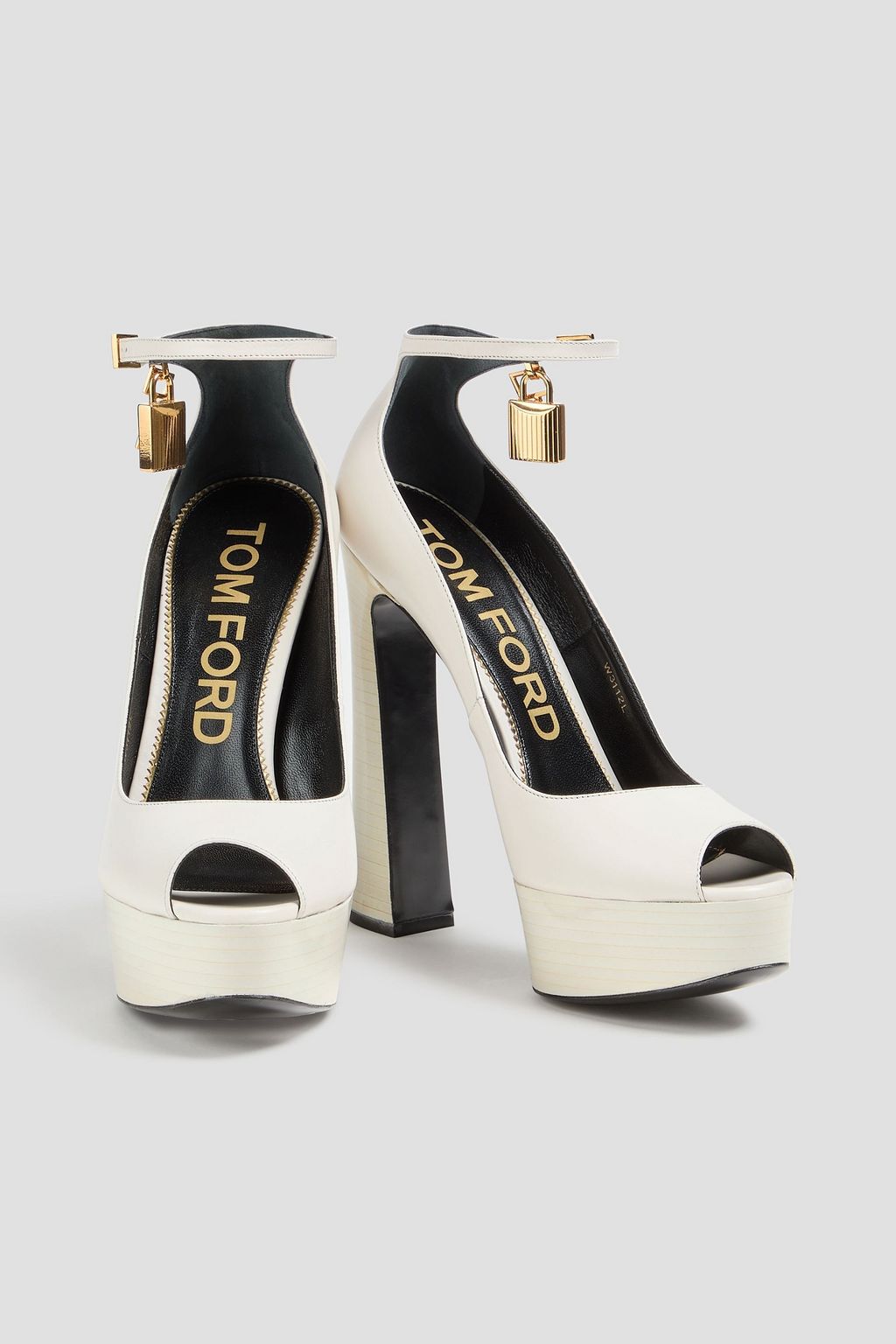 TOM FORD Padlock leather platform pumps
