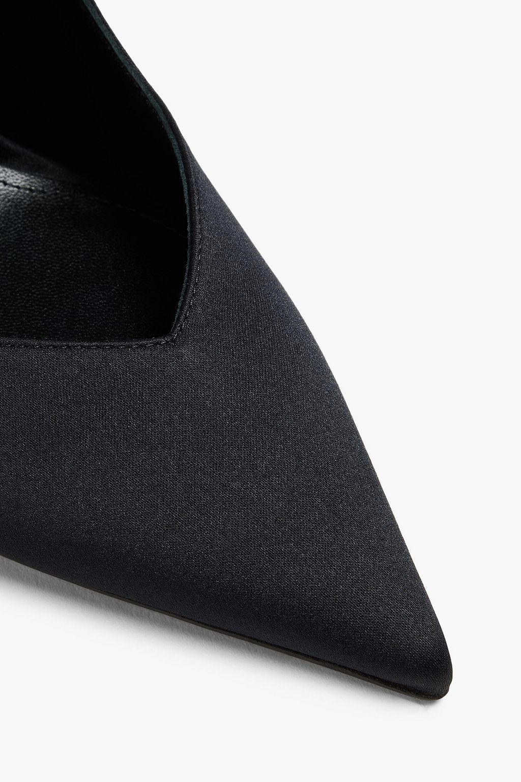 THE ATTICO Venus 105 crystal-embellished satin pumps