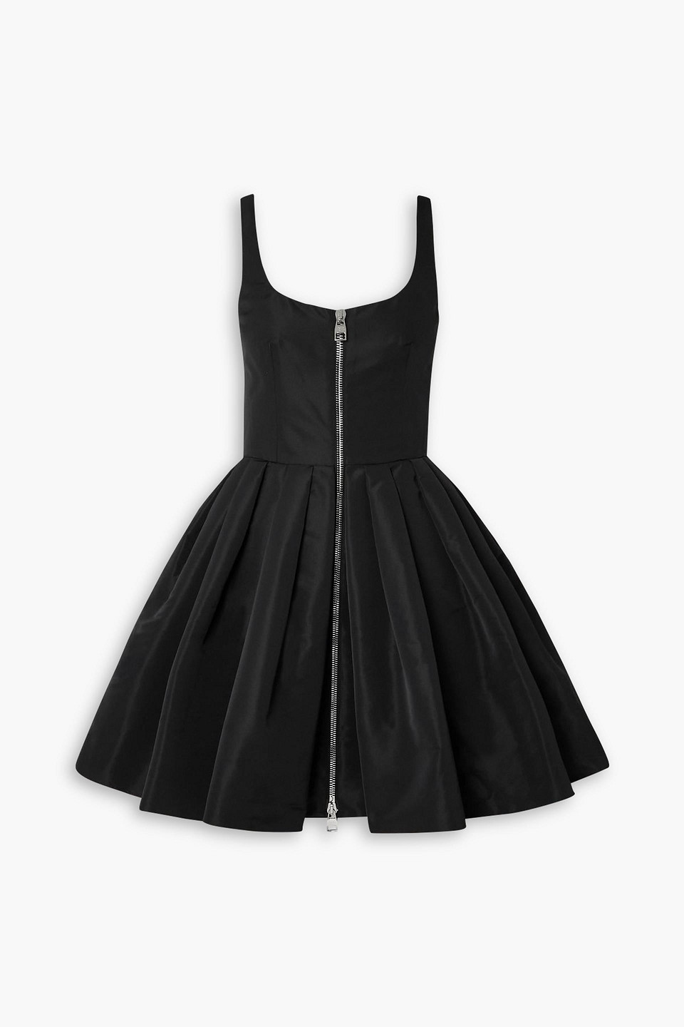 Dolce & Gabbana Pleated Faille Mini Dress In Black