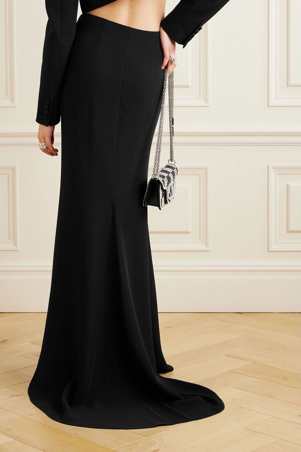 VALENTINO GARAVANI Silk-cady maxi skirt