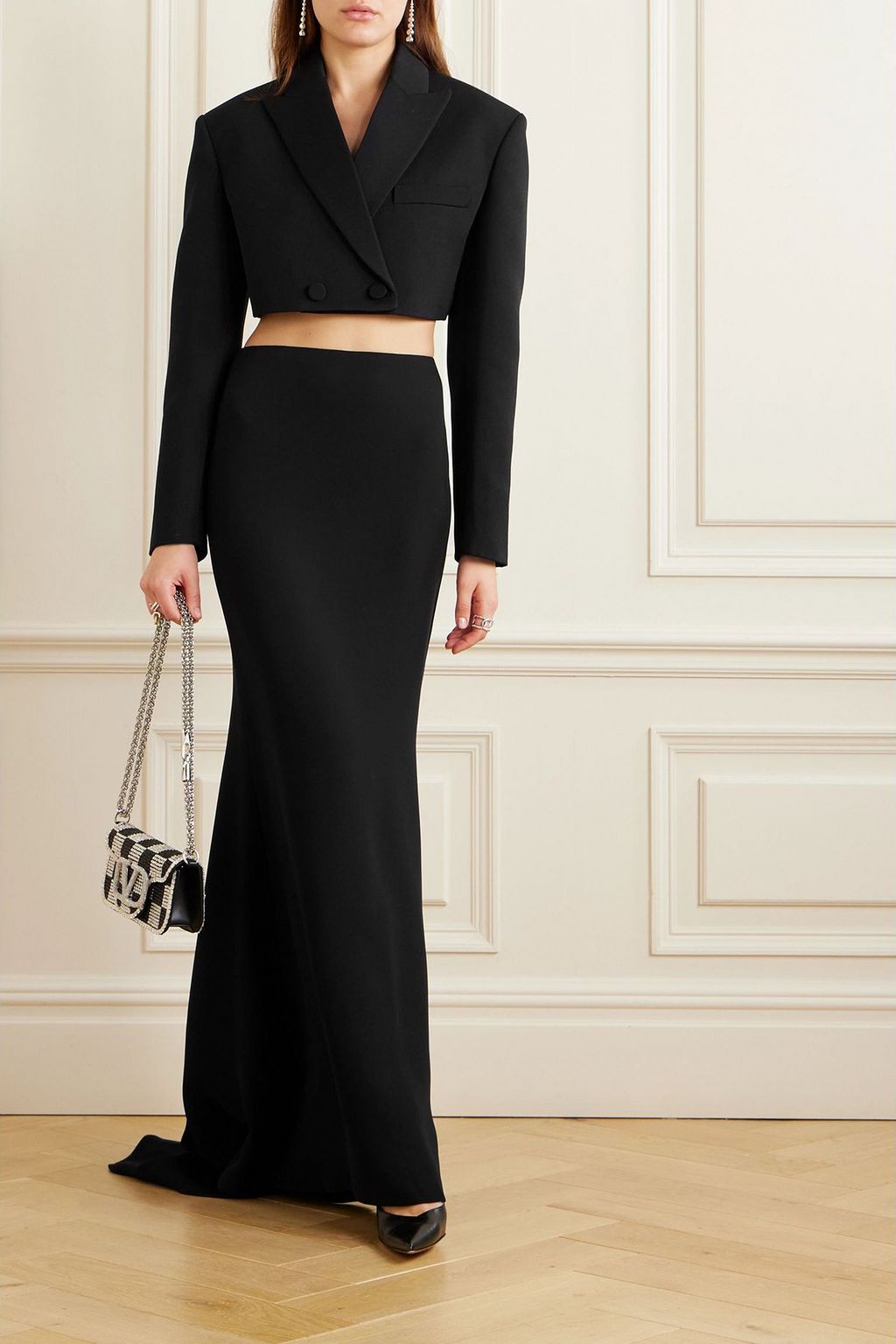 VALENTINO GARAVANI Silk-cady maxi skirt