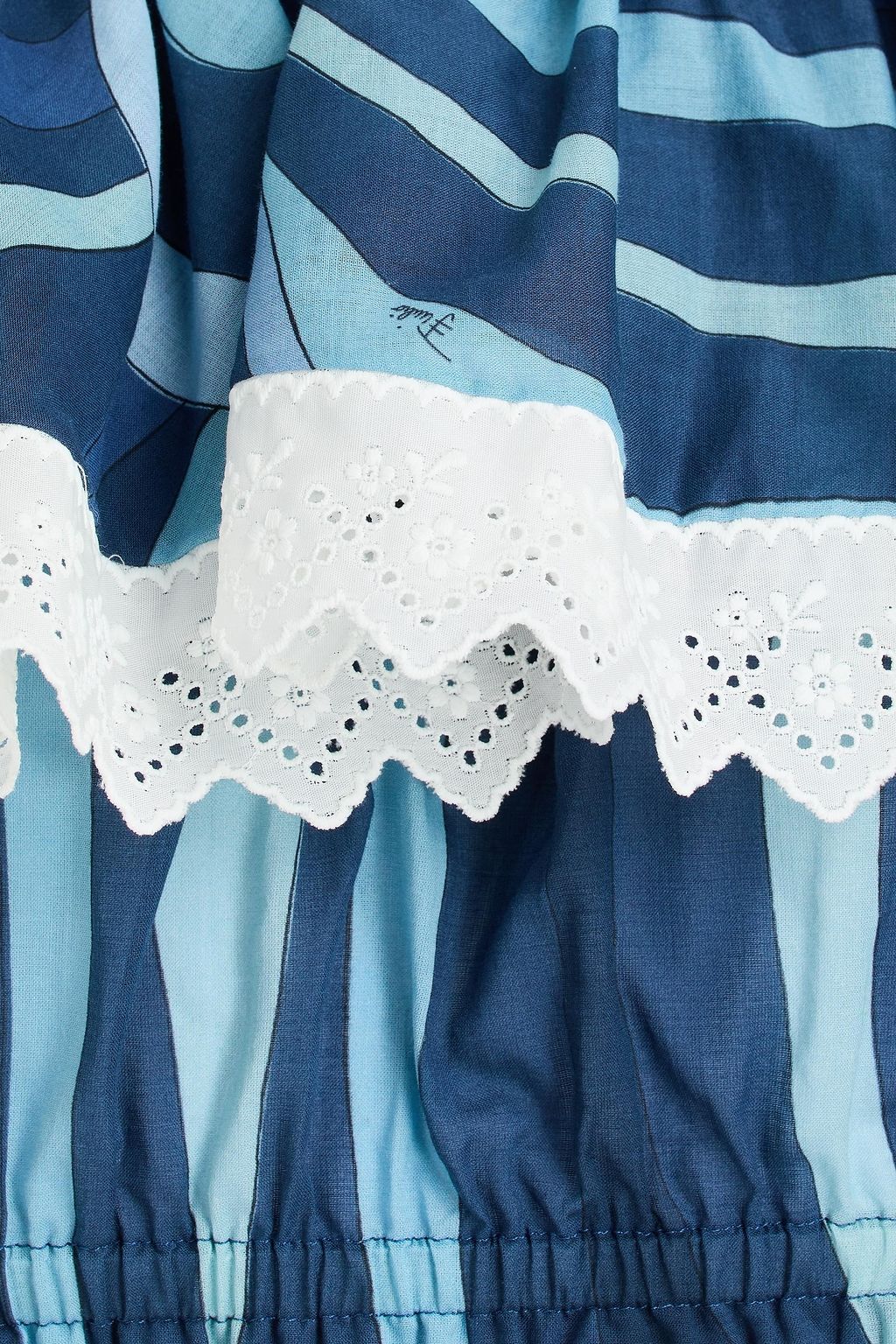 PUCCI بلوزة قصيرة من قطن فوال بطبعات