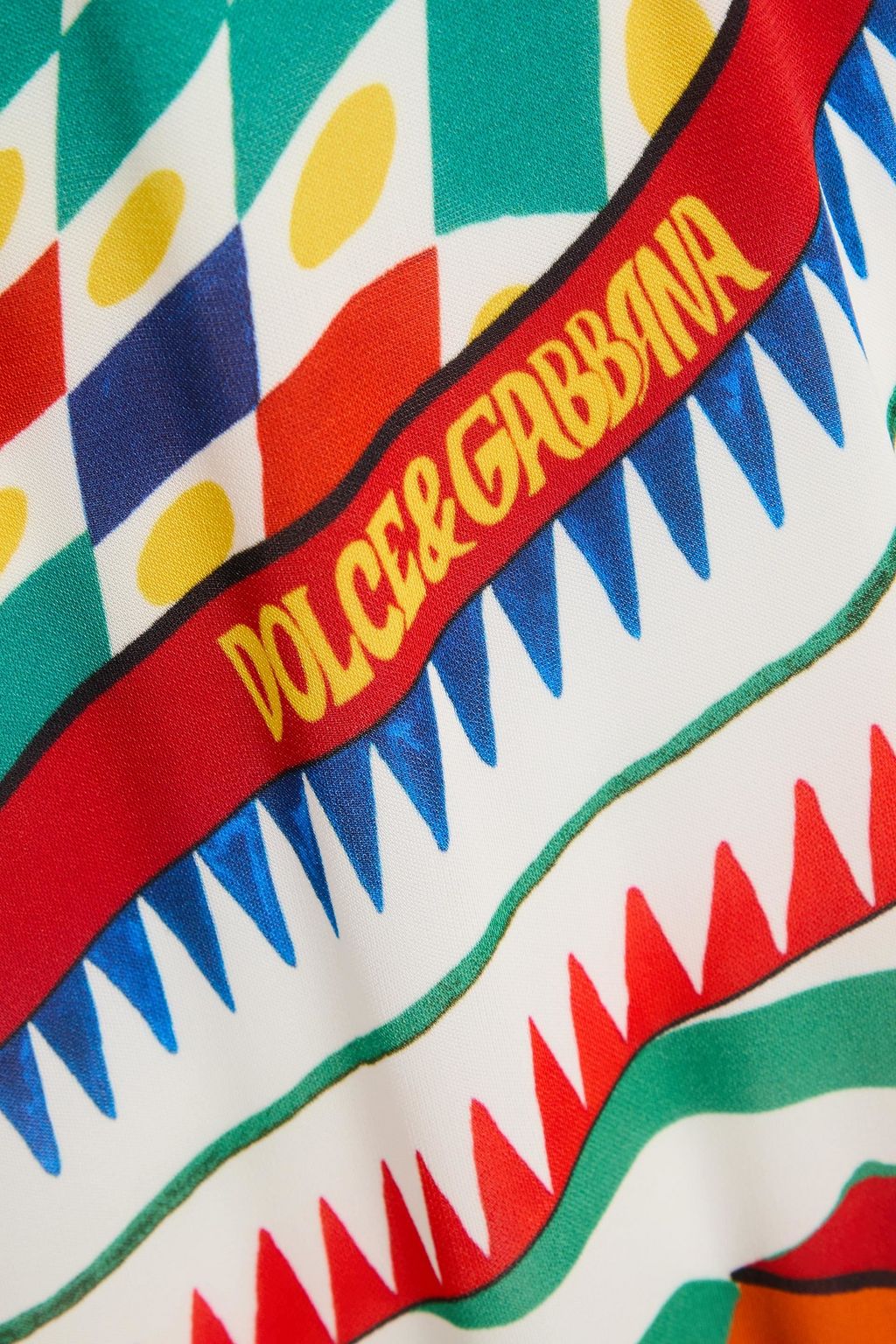 DOLCE&GABBANA ジャージー ミディワンピース プリント入り