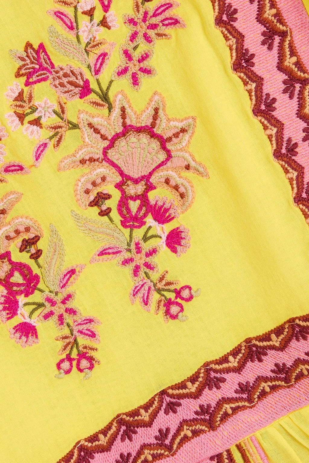 FARM RIO Embroidered cotton blouse
