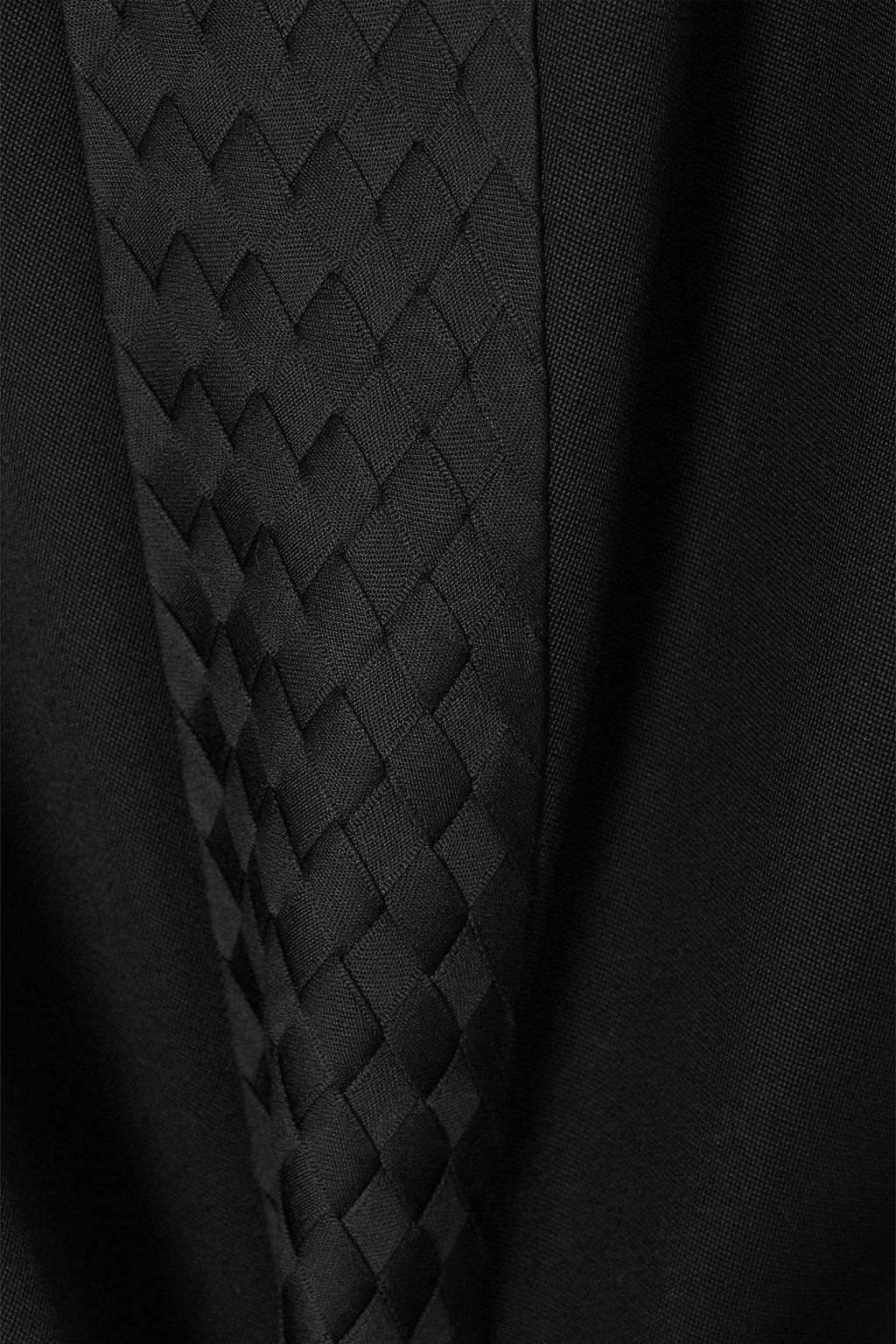 BOTTEGA VENETA Hose mit weitem Bein aus Grain de Poudre aus Wolle mit Intrecciato-Muster