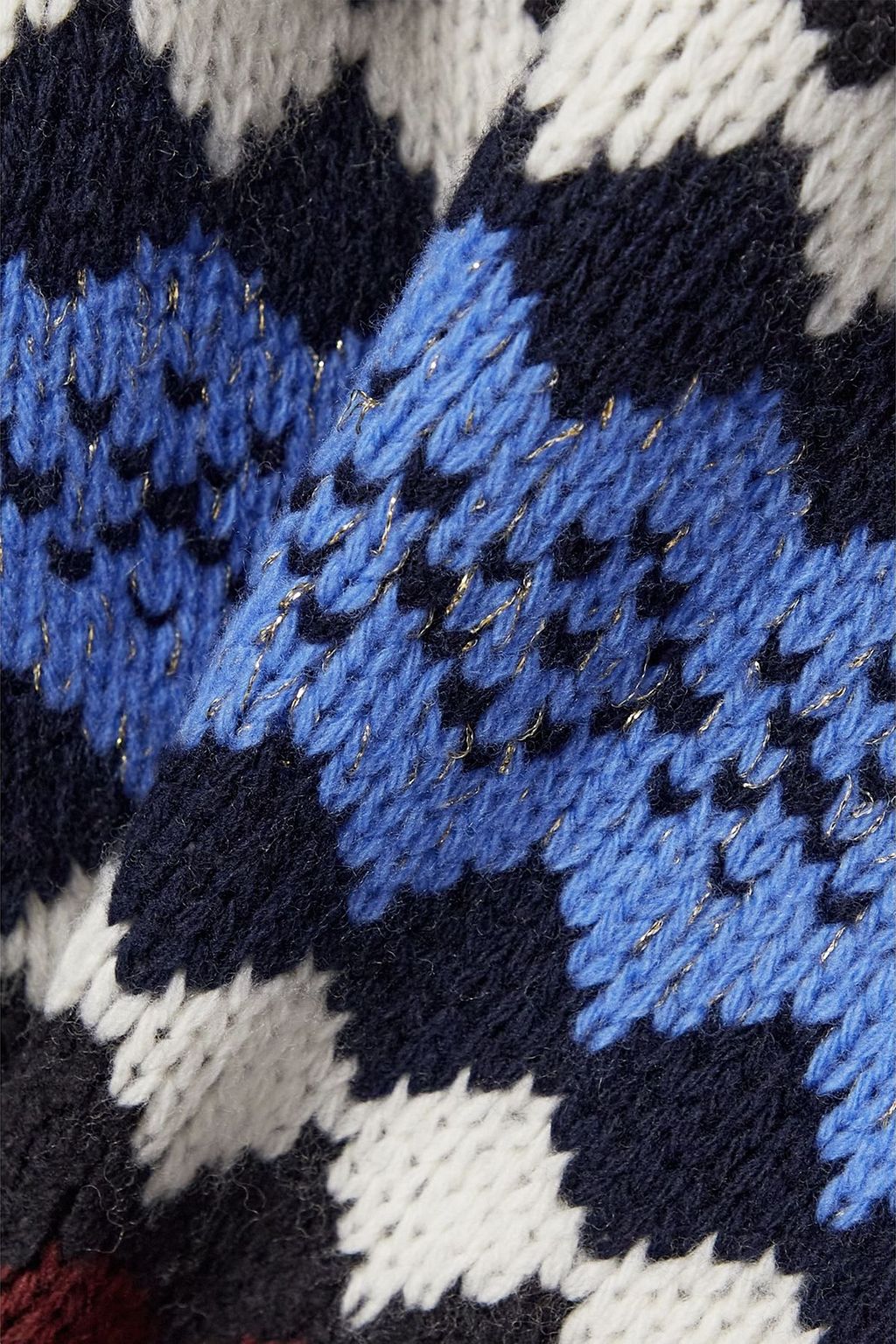 VALENTINO GARAVANI ジャカードニット ウール セーター 刺繍入り