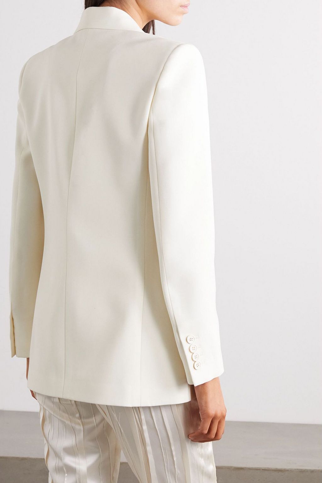 SAINT LAURENT Double-breasted wool-twill blazer