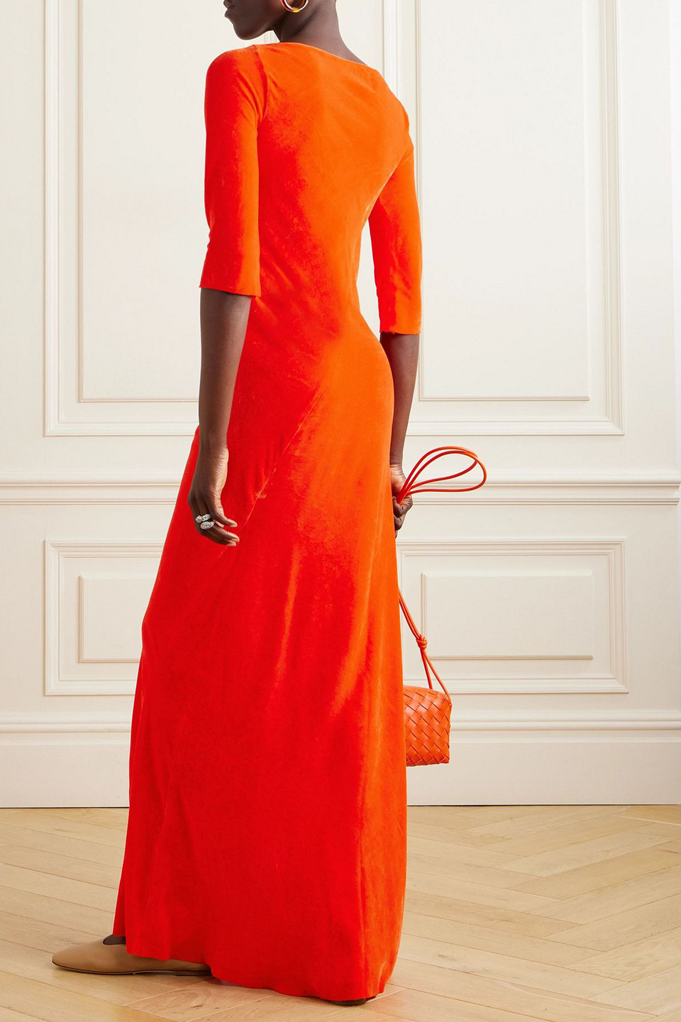 Cortana Milena Maxikleid Aus Samt In Red