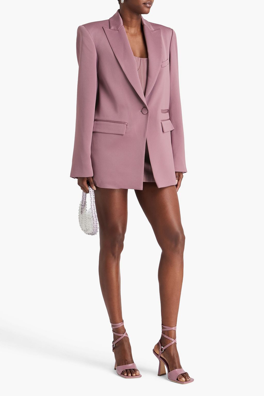 ALEX PERRY Crepe-satin blazer