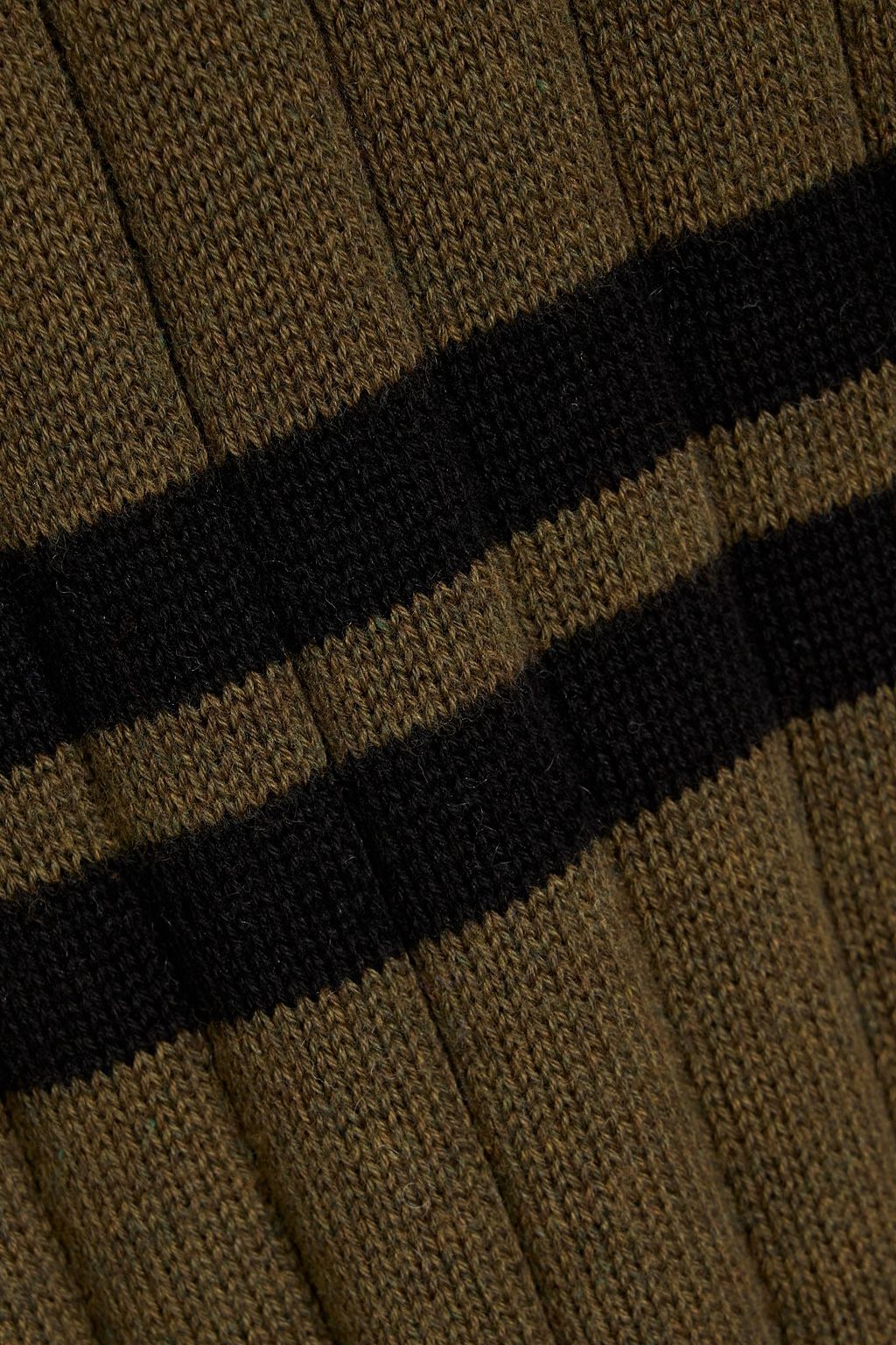 AUTUMN CASHMERE Striped ribbed cotton sweater