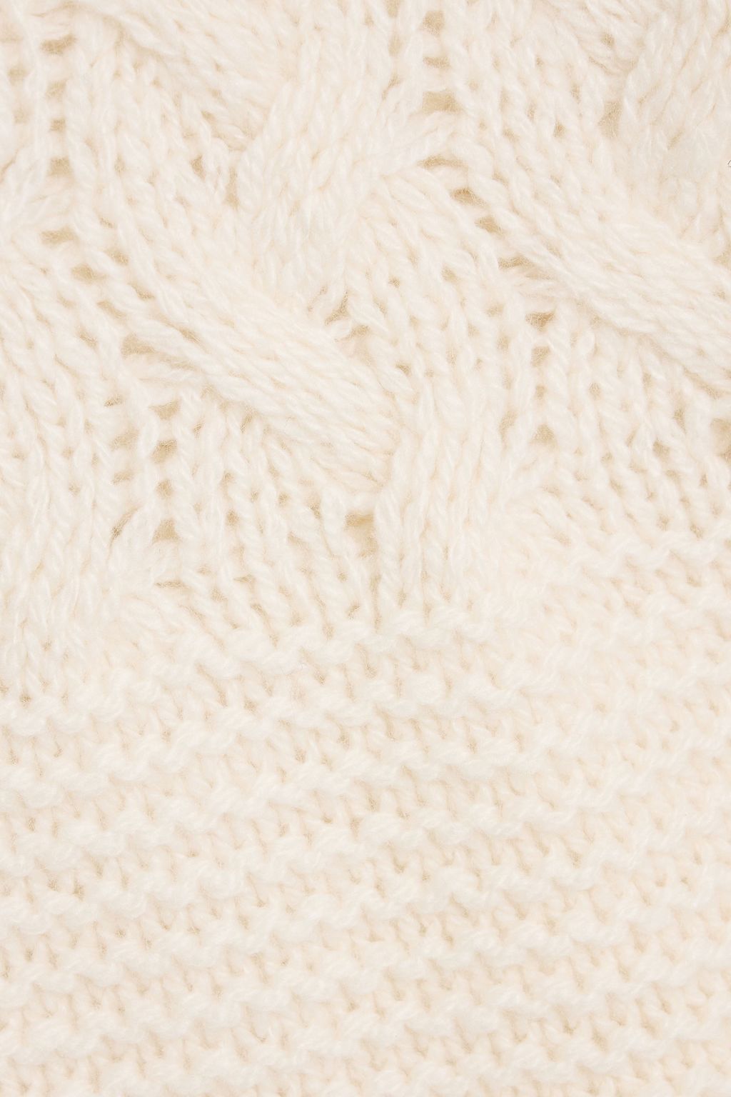 AUTUMN CASHMERE Cable-knit cashmere turtleneck sweater