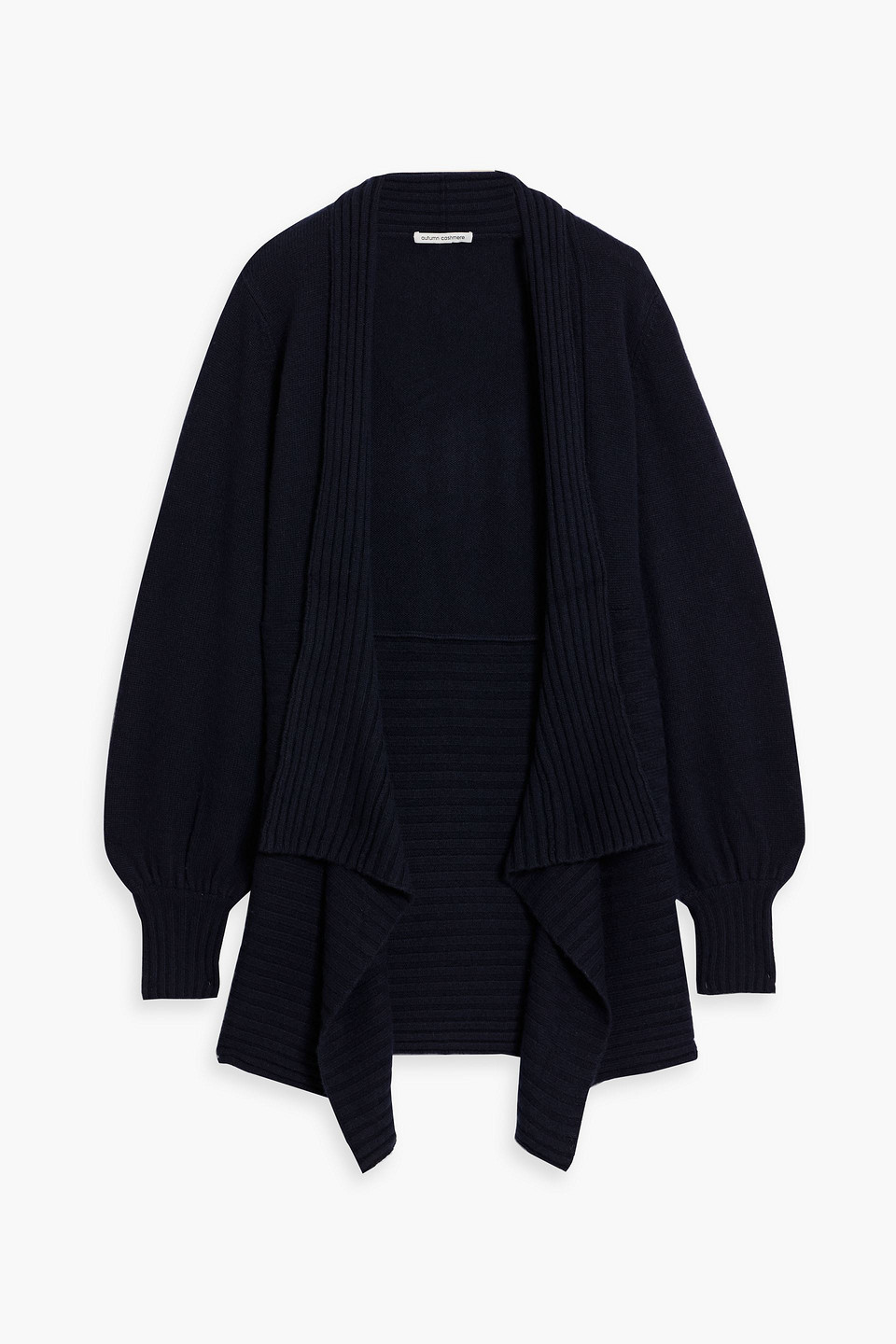 Autumn Cashmere Ribbed-knit Cardigan In Blue