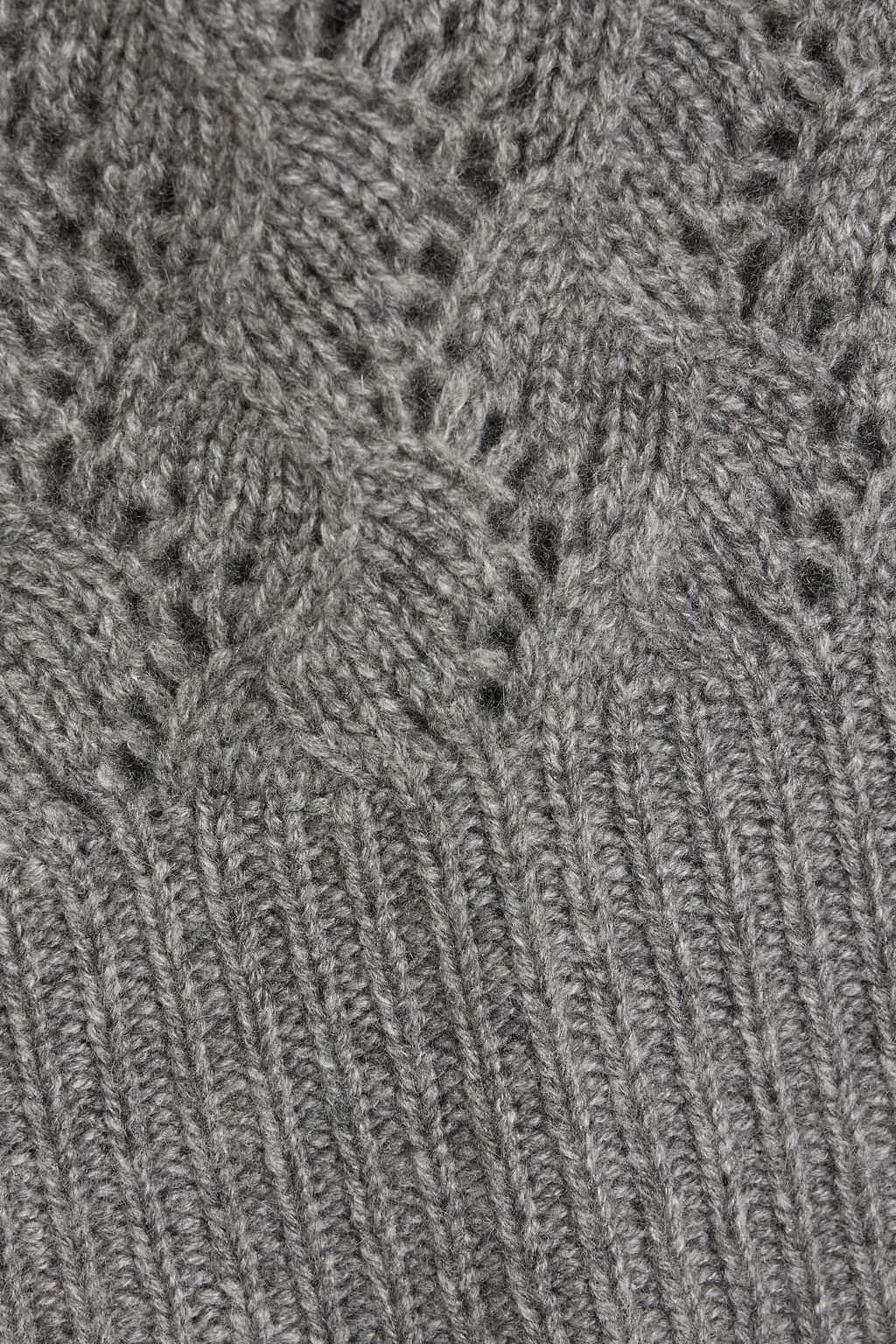 AUTUMN CASHMERE Pointelle-knit cashmere vest