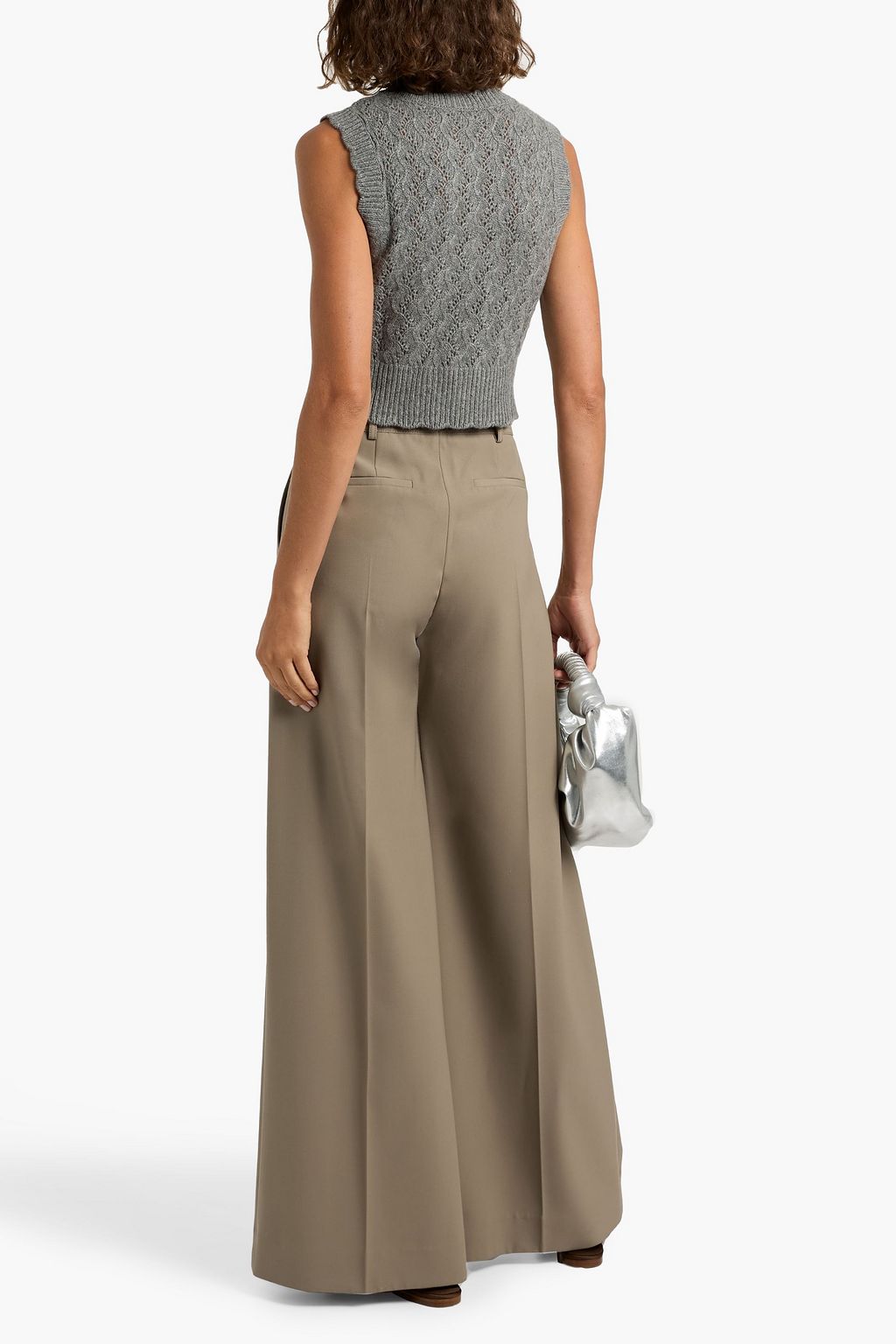 AUTUMN CASHMERE Pointelle-knit cashmere vest