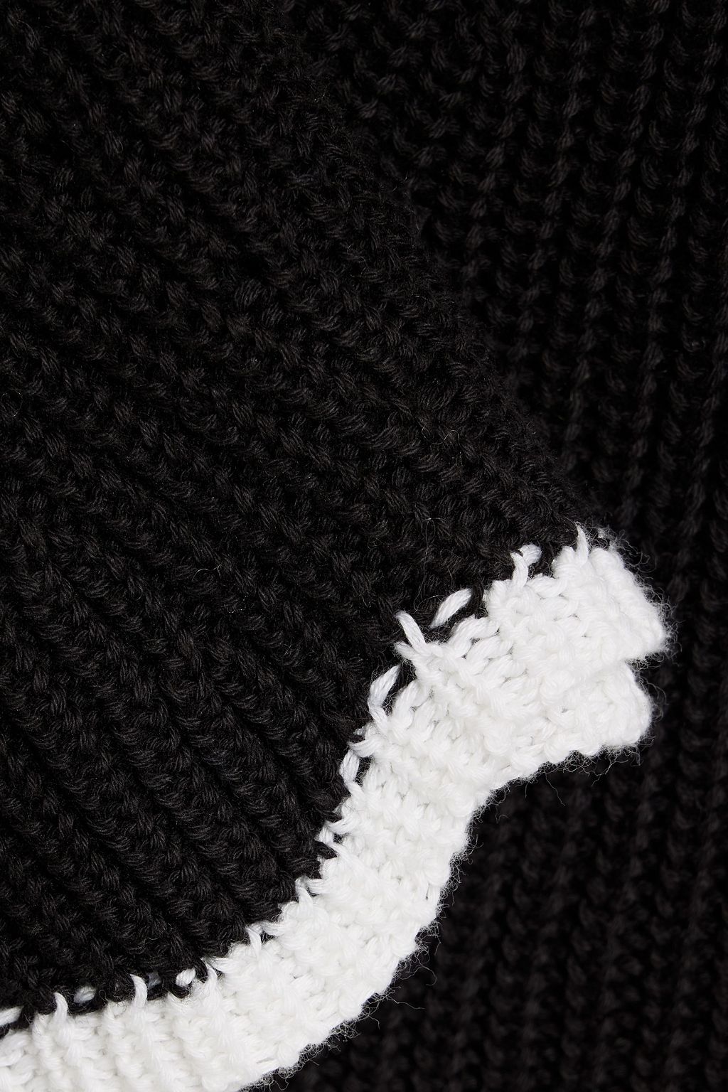 AUTUMN CASHMERE Scalloped cotton turtleneck sweater