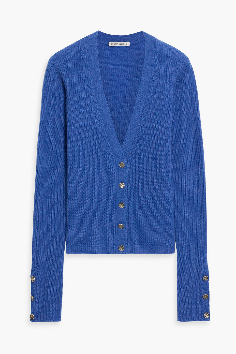 Ribbed cashmere cardigan