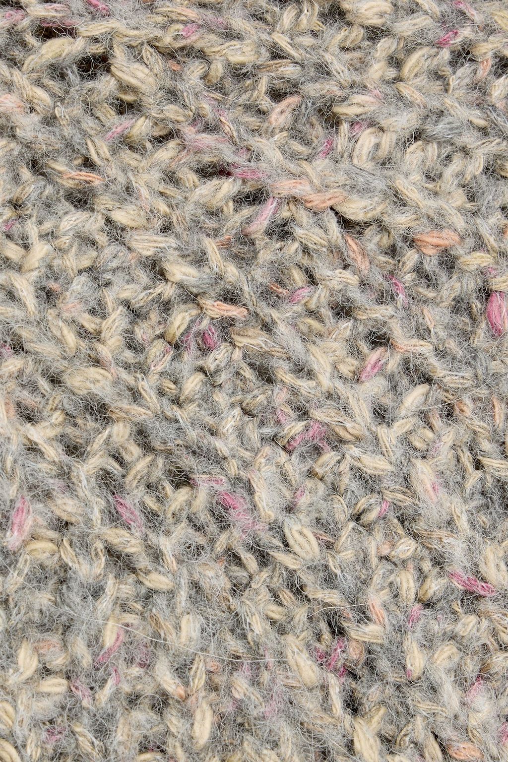 AUTUMN CASHMERE Ribbed marled cotton-blend turtleneck sweater