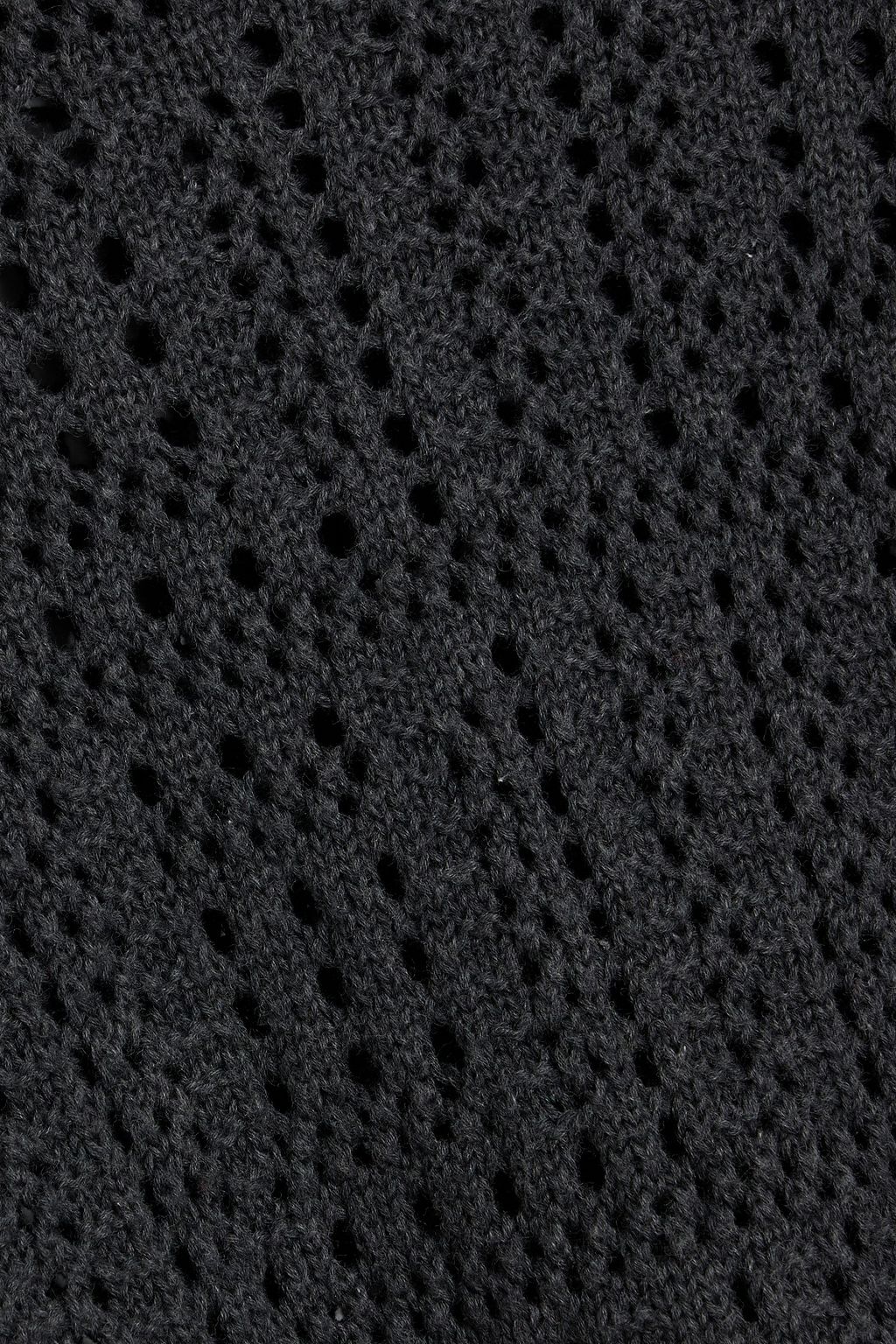 AUTUMN CASHMERE Pointelle-knit cotton sweater