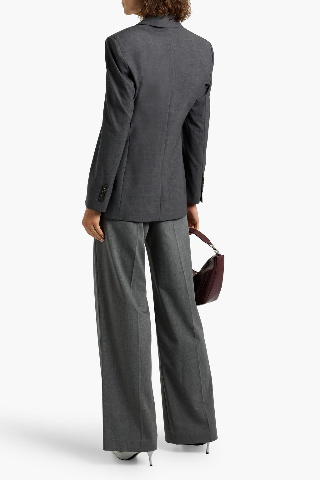 BRUNELLO CUCINELLI Bead-embellished wool-blend blazer