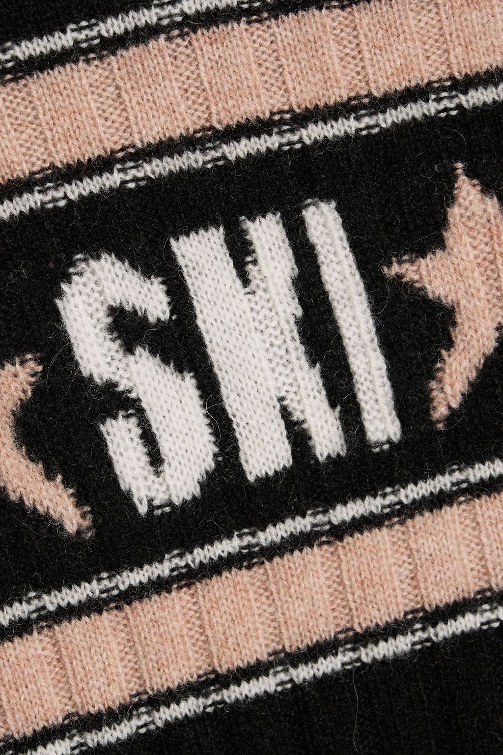 AUTUMN CASHMERE Striped jacquard-knit cashmere sweater