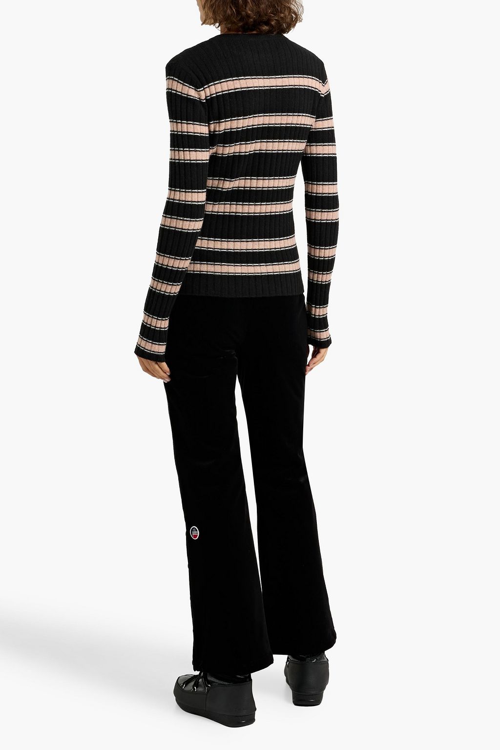AUTUMN CASHMERE Striped jacquard-knit cashmere sweater
