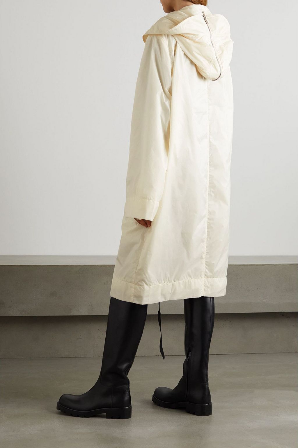 DRKSHDW BY RICK OWENS Sisyparka wattierter Oversized-Mantel aus recyceltem Shell mit Kapuze