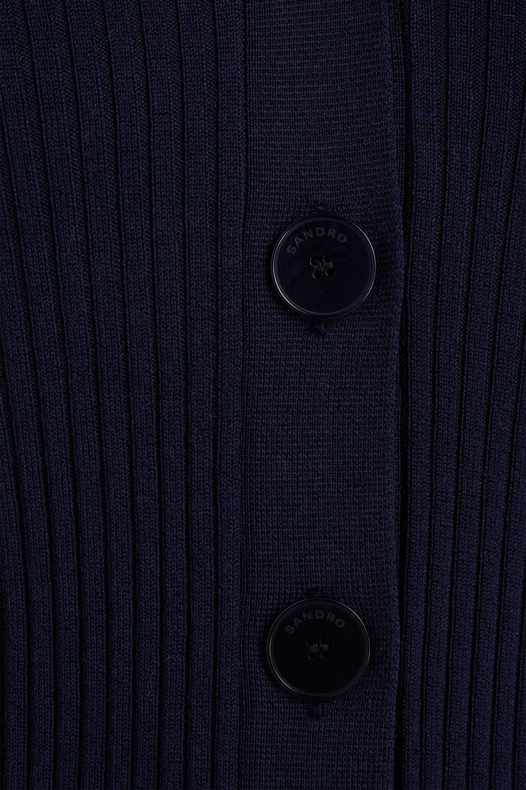 SANDRO Ribbed-knit cardigan