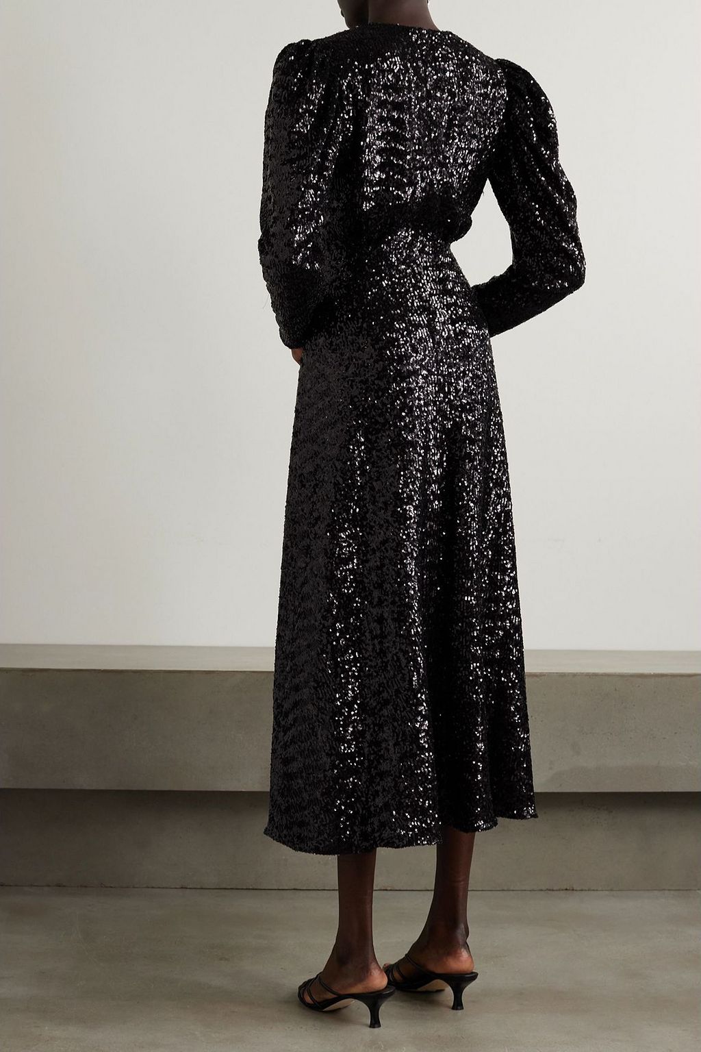 BORGO DE NOR Bernadette sequined crepe maxi dress