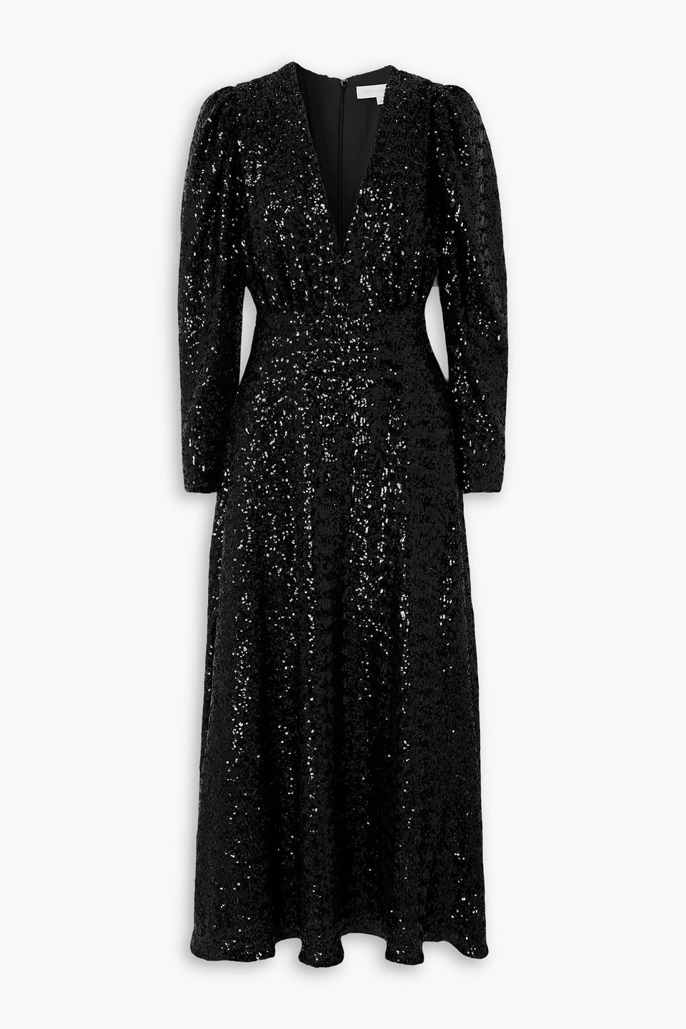 Borgo De Nor Bernadette Sequined Crepe Maxi Dress In Black