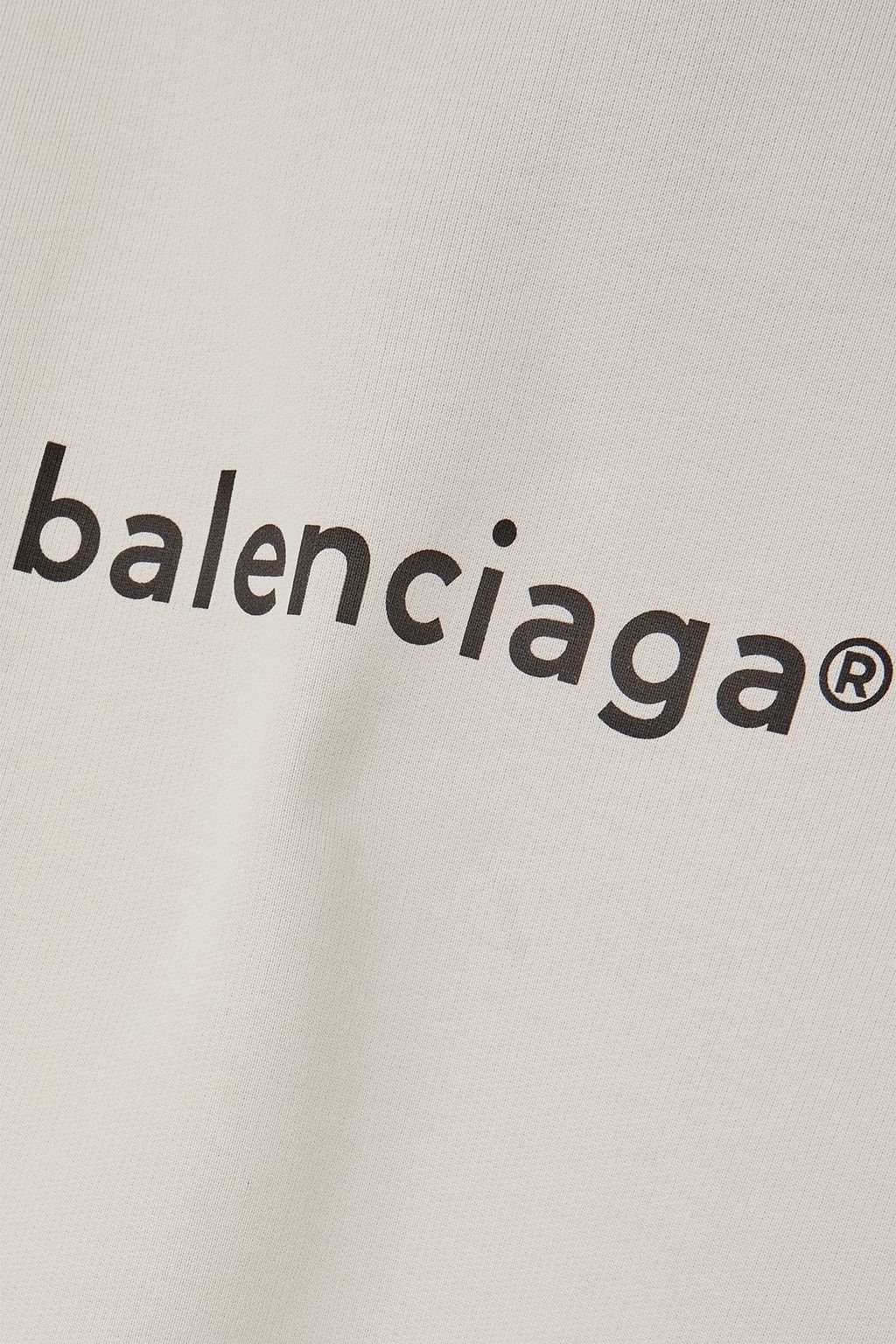 BALENCIAGA Oversized printed cotton-jersey hoodie
