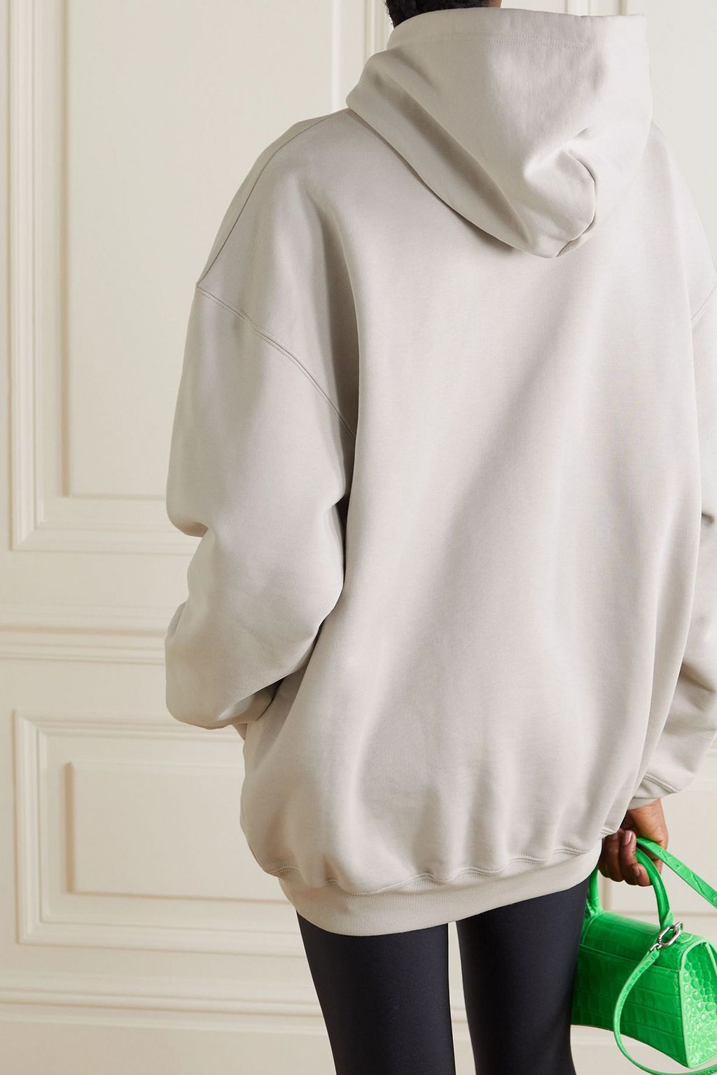 BALENCIAGA Oversized printed cotton-jersey hoodie