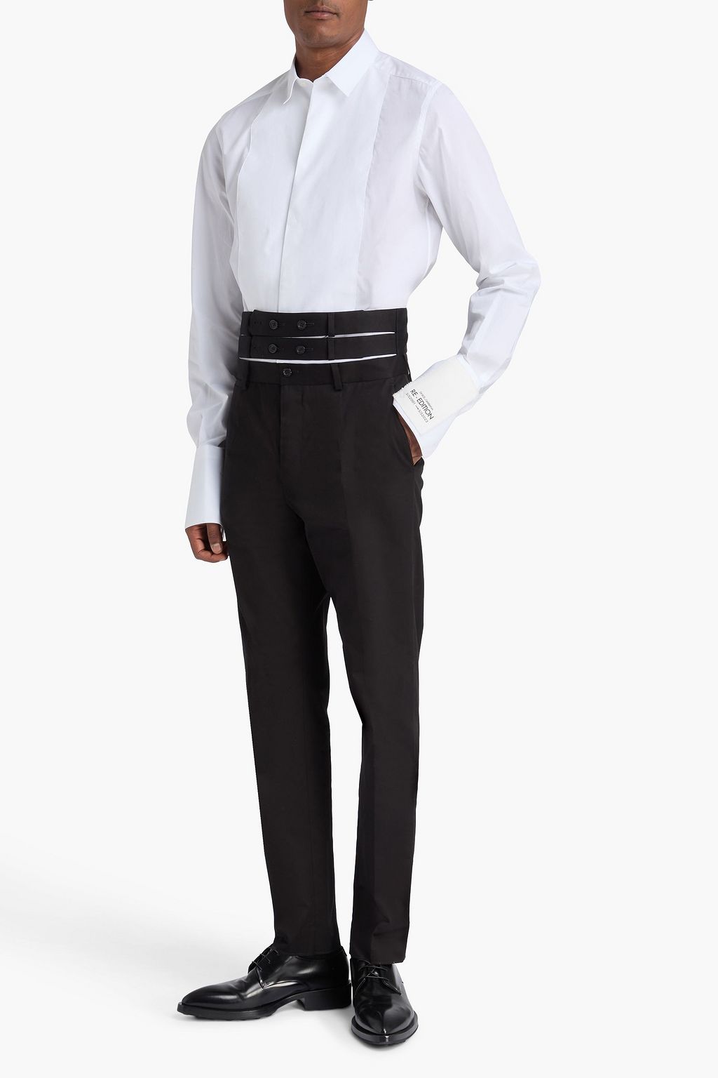 DOLCE&GABBANA Tapered stretch-cotton twill pants