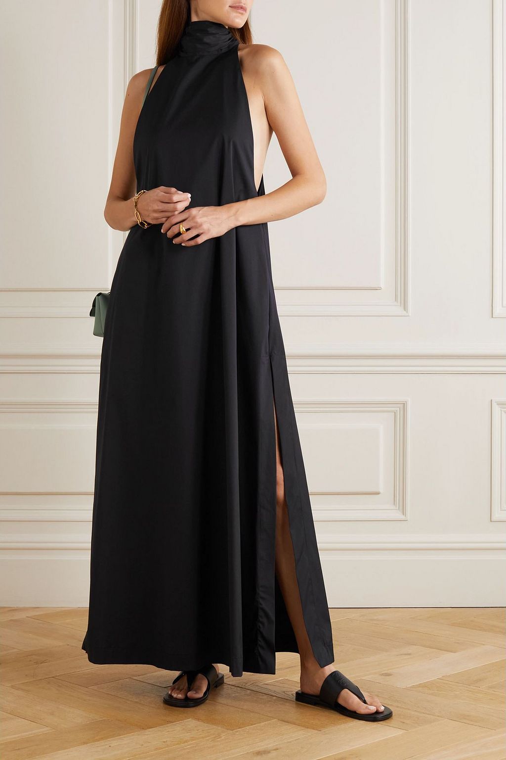 BONDI BORN Saint Thomas cotton-blend poplin maxi dress