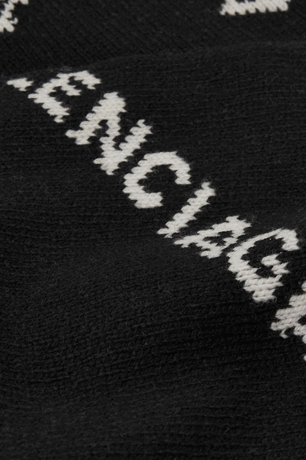 BALENCIAGA Intarsia wool-blend scarf