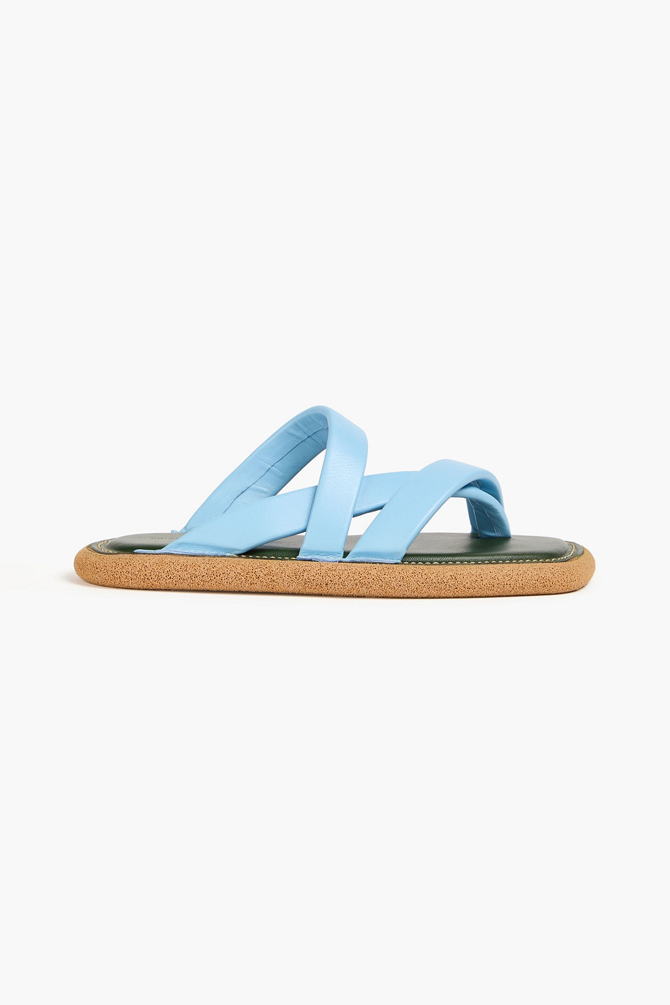 Dries Van Noten Leather Sandals In Blue