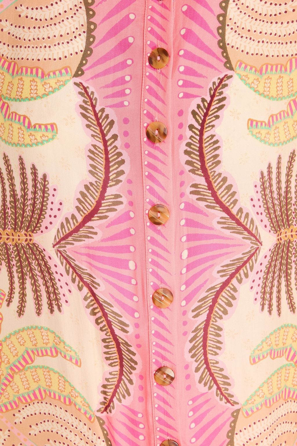 FARM RIO Printed crepe de chine shirt