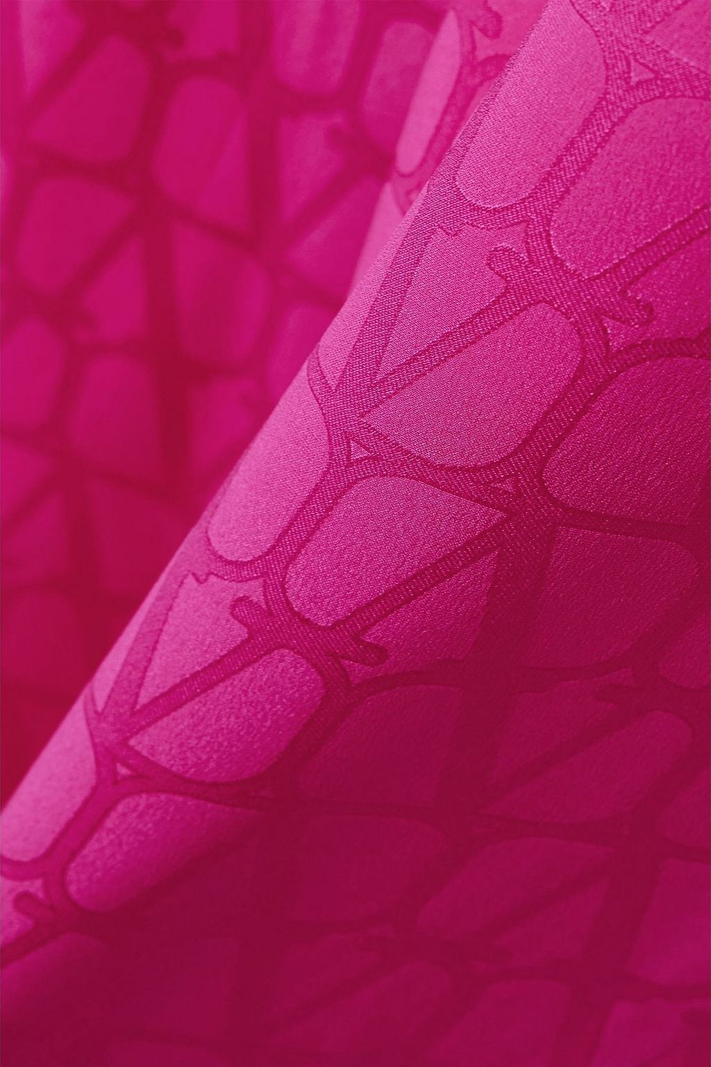 VALENTINO GARAVANI Verkürzte Hose aus glänzendem Seiden-Jacquard