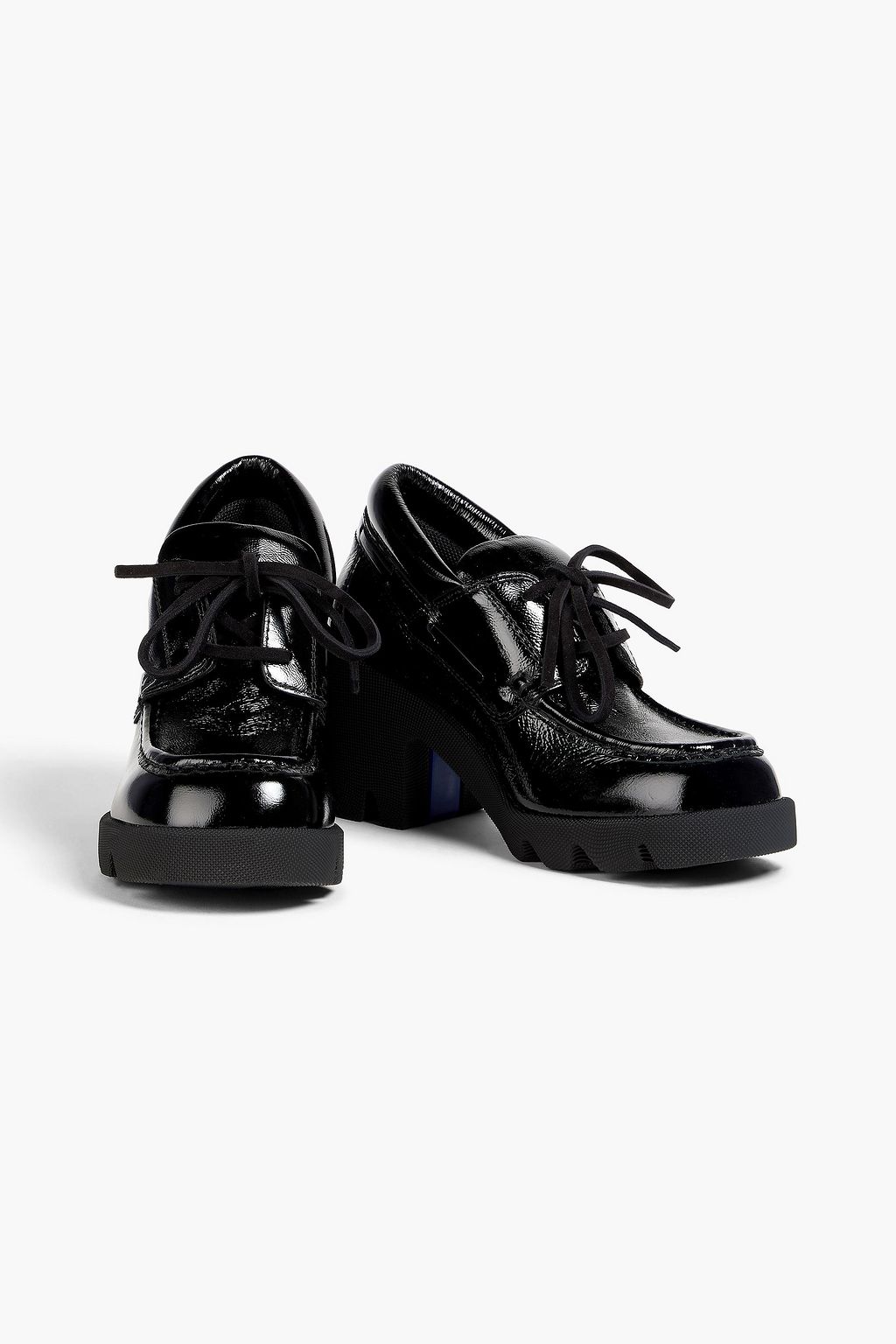 BURBERRY Brogues aus Lackleder mit Plateausohle
