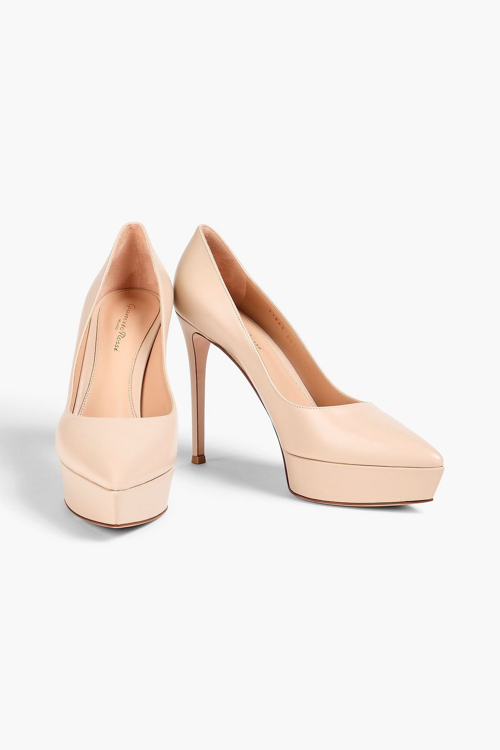 GIANVITO ROSSI Dasha レザー プラットフォームパンプス