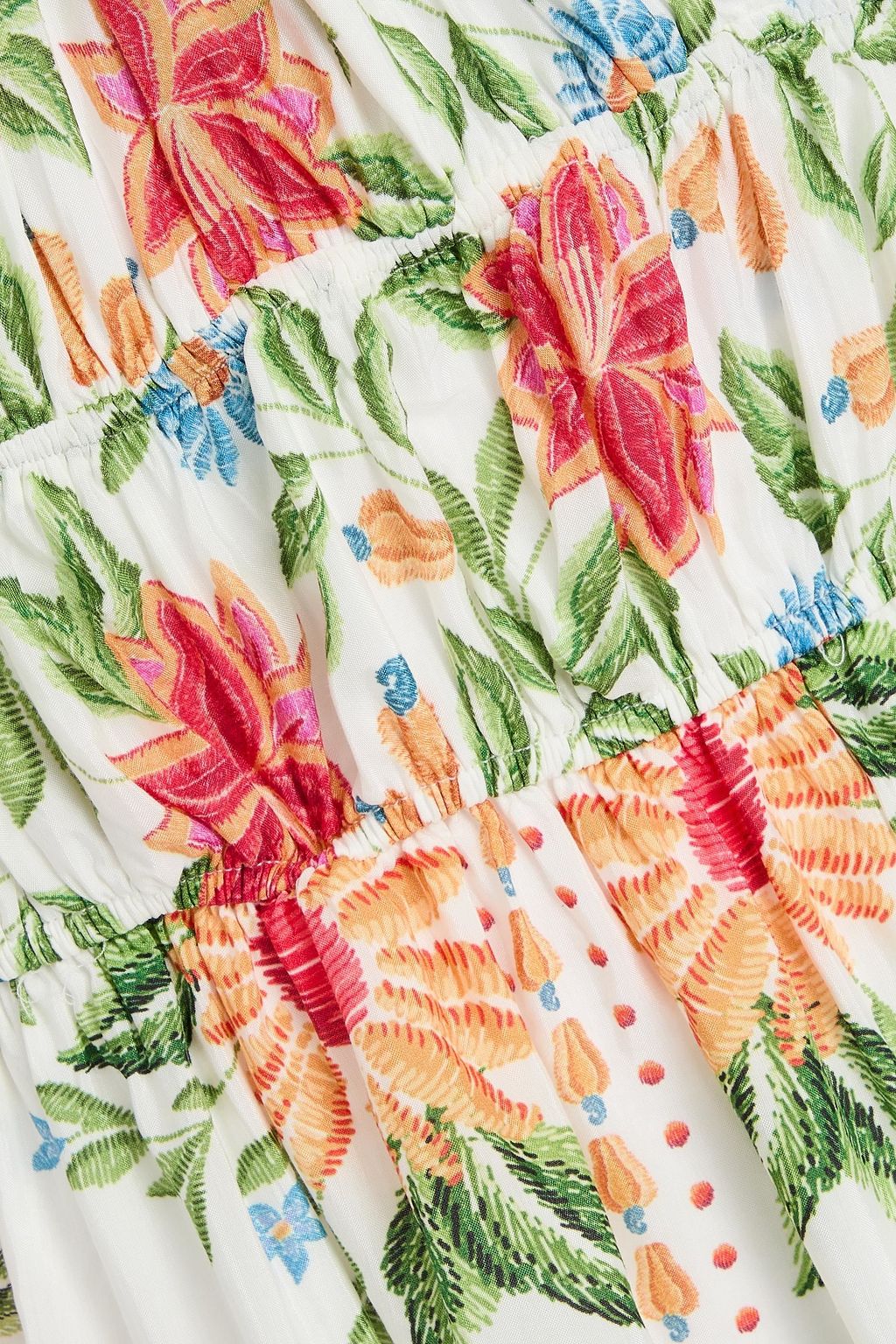 FARM RIO Floral-print cotton-blend mini dress