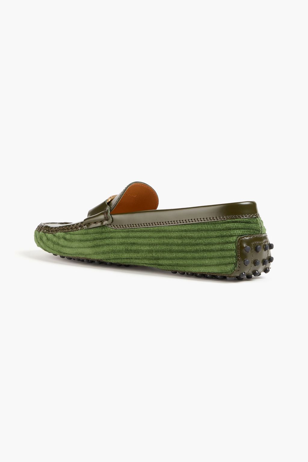 TOD'S T Timeless corduroy and leather loafers