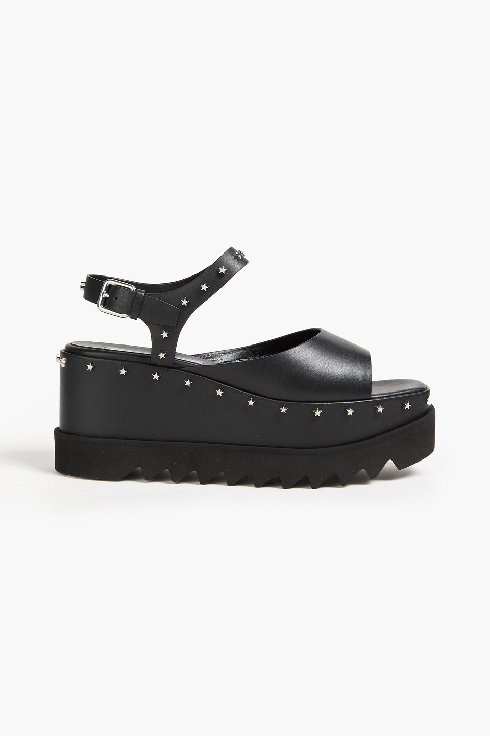 Stella Mccartney Elyse Studded Platform Slingback Sandals In Black