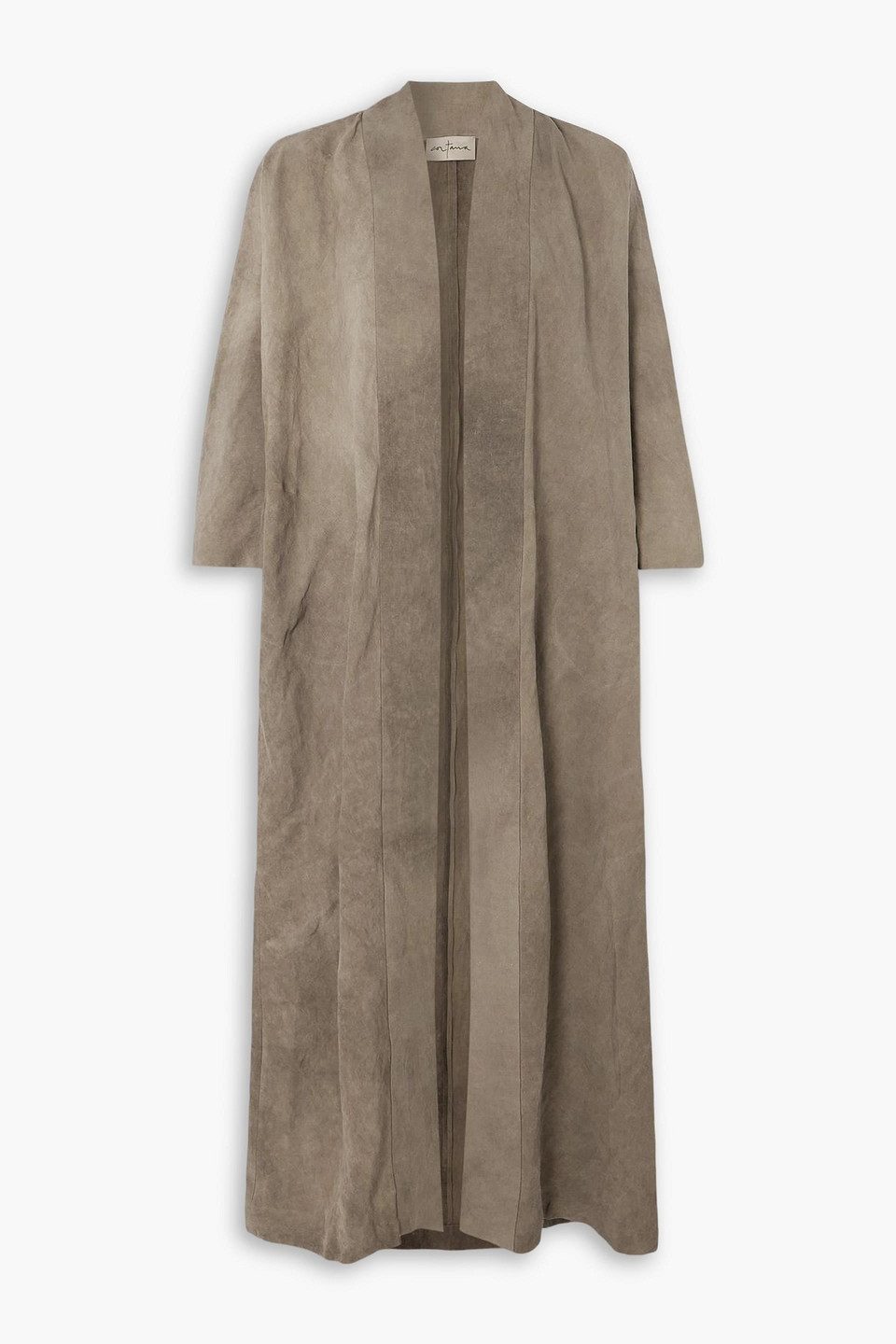 Cortana Bimba Linen Coat In Brown