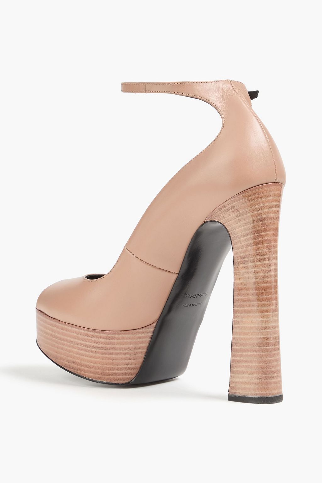 TOM FORD Padlock leather platform pumps