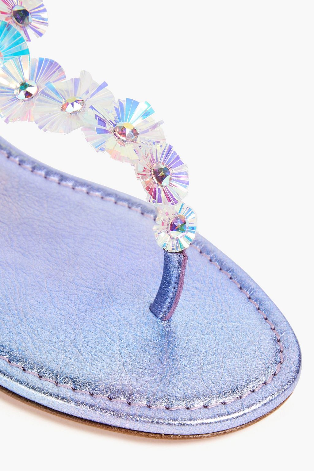 AQUAZZURA صندل "ميتيوريت" من مادة PVC مزين بزخارف ومزود بحزام كاحل