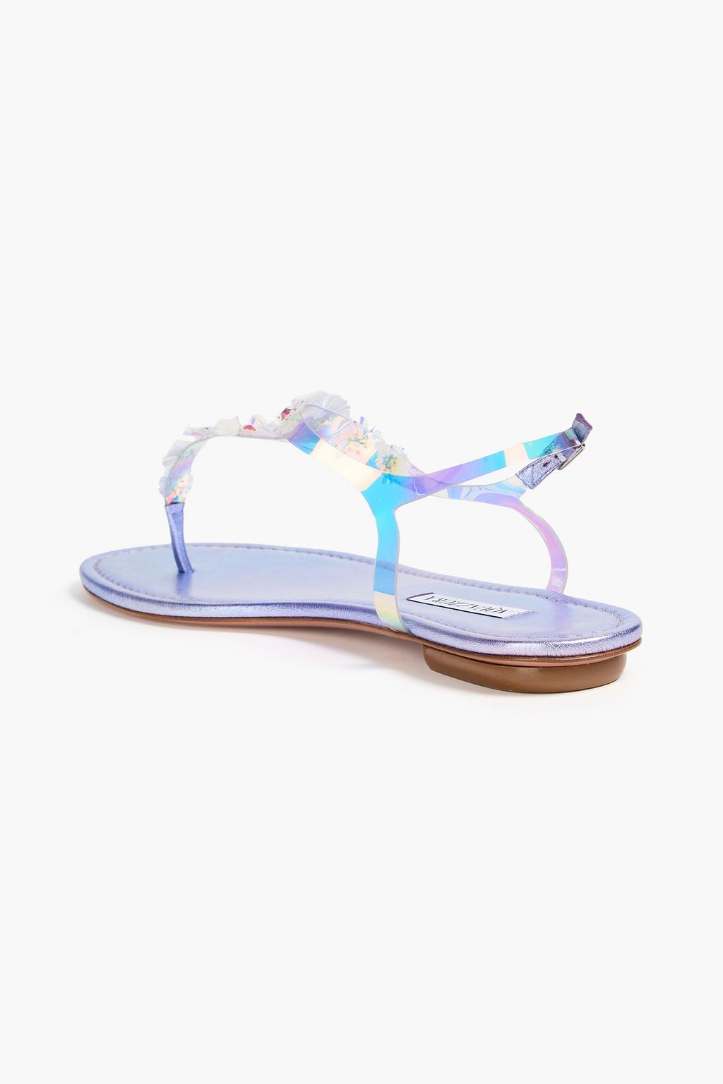 AQUAZZURA صندل "ميتيوريت" من مادة PVC مزين بزخارف ومزود بحزام كاحل