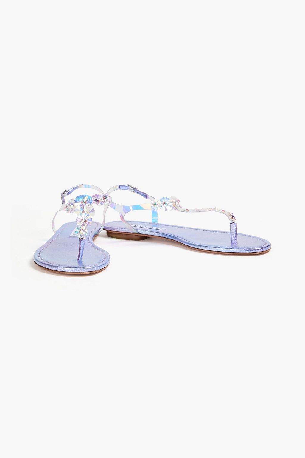 AQUAZZURA صندل "ميتيوريت" من مادة PVC مزين بزخارف ومزود بحزام كاحل